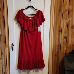 2xl Lularoe Cici BNT solid red